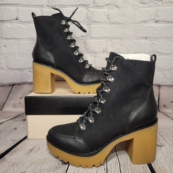 Sun + Stone Lennonn Platform Block Heel Botties - Picture 1 of 9